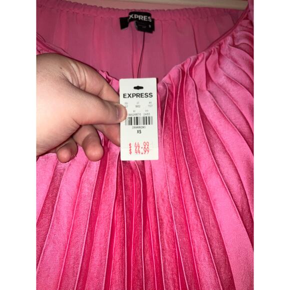 NWT Express poof sleeve light pink cropped top size XS - Picture 3 of 6